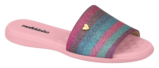 Rasteirinha Slide com Glitter para Menina