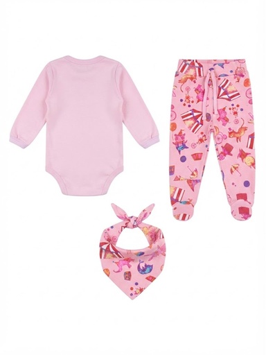 Conjunto Body, Mijão e Bandana Mafessoni para Bebê