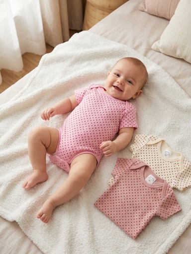 Kit 3 Bodies de Bolinha para Menina