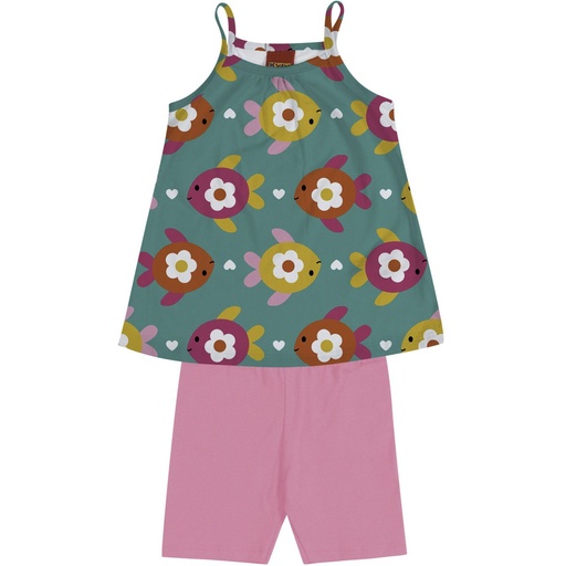 Conjunto Regata e Ciclista para Menina