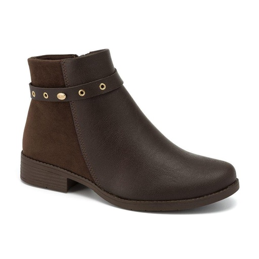 Bota Cano Curto com Tira e Ilhoses Klin para Menina