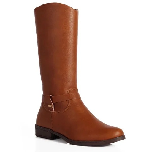 Bota Cano Alto Klin Atena Caramelo para Menina