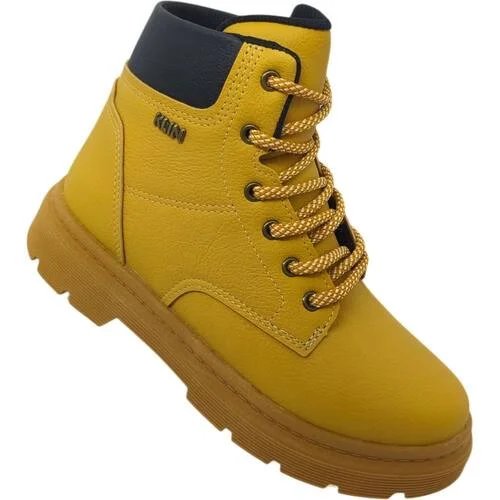 Bota London Kids Amarela com Cadarço