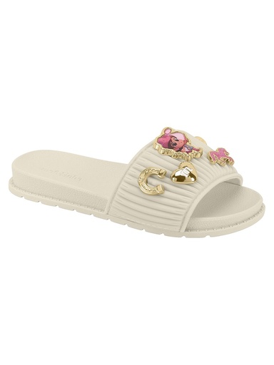 Sandália Slide Molekinha com Pingentes para Menina