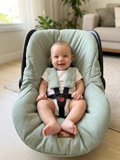 Capa de Bebê Conforto Linho com Protetor