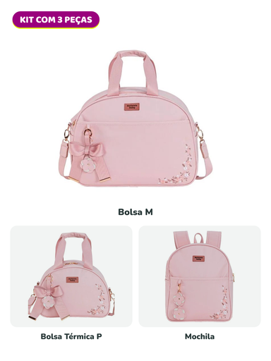 Kit Bolsa Maternidade Fiore Batistela 3 Peças