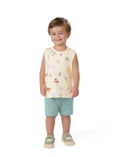 Conjunto Regata Safári e Bermuda para Menino