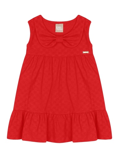 Vestido com Laço e Babado