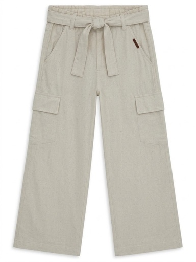 Calça Wide Leg Cargo com Faixa para Menina