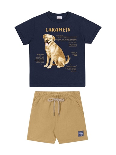 Conjunto Cachorro Caramelo Elian para Menino
