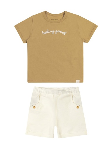 Conjunto Feeling Good Bordado para Menino
