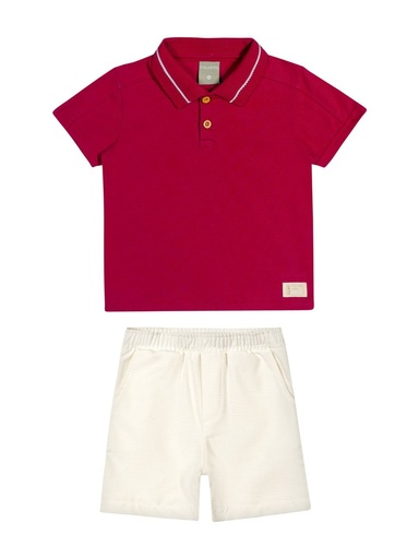 Conjunto Polo com Bermuda Colorittá para Menino