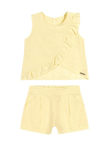 Conjunto Blusa Babado Transpassado