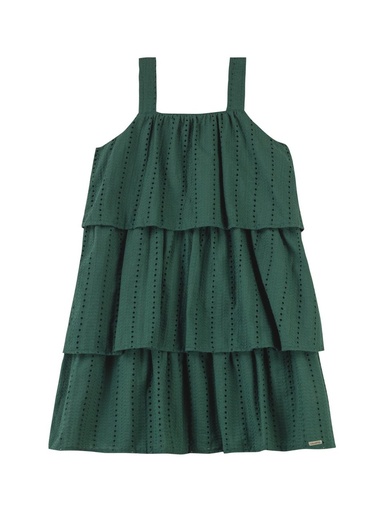 Vestido Babados Bordados Colorittá