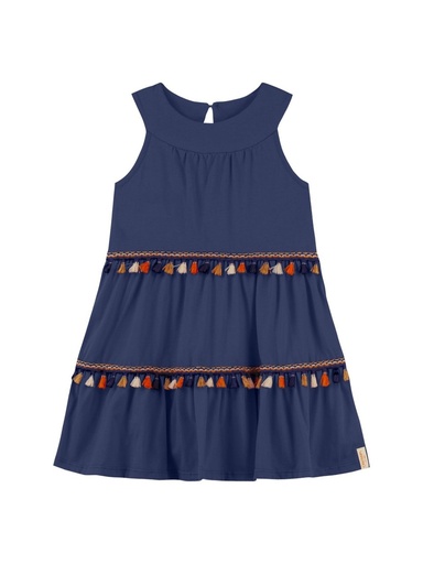 Vestido Camadas com Franjinhas Elian