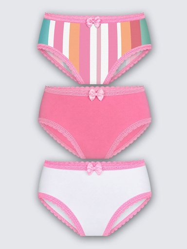Kit 3 Calcinhas de Algodão Lupo Lobinha para Menina