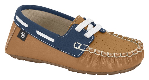 Mocassim Bicolor com Cadarço para Menino
