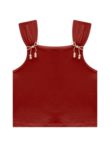 Blusa Cropped Milon com Laços nas Alças para Menina