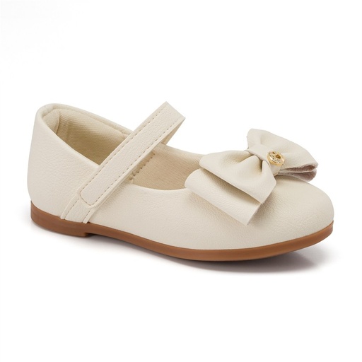 Sapatilha Princesa Mini com Laço Off White