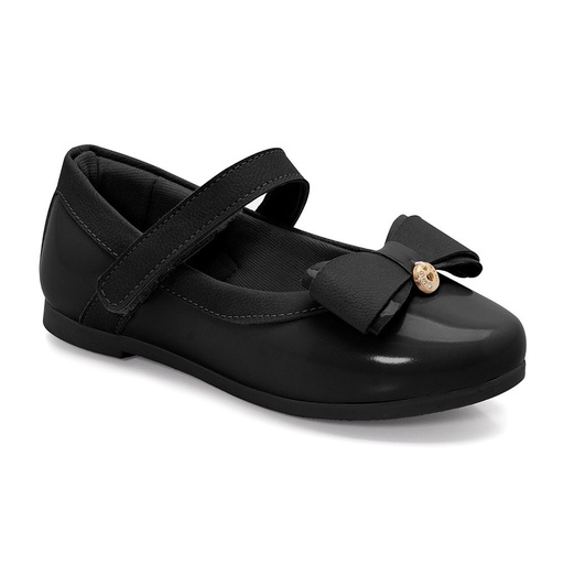 Sapatilha Klin Princesa Mini Verniz Preto com Laço