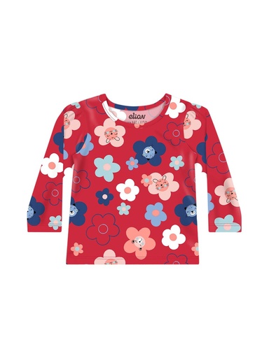 Blusa Manga Longa Estampada para Menina