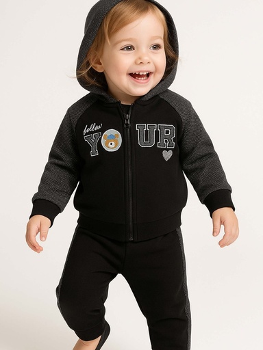 Conjunto de Moletom Follow Your para Menina