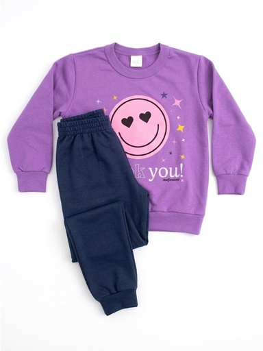 Conjunto de Moletom Smile para Menina