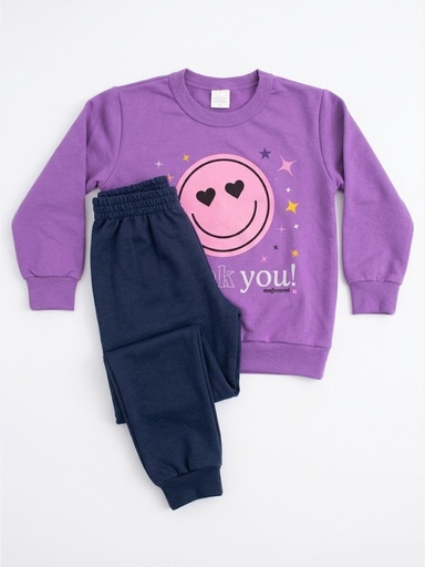 Conjunto de Moletom Smile para Menina